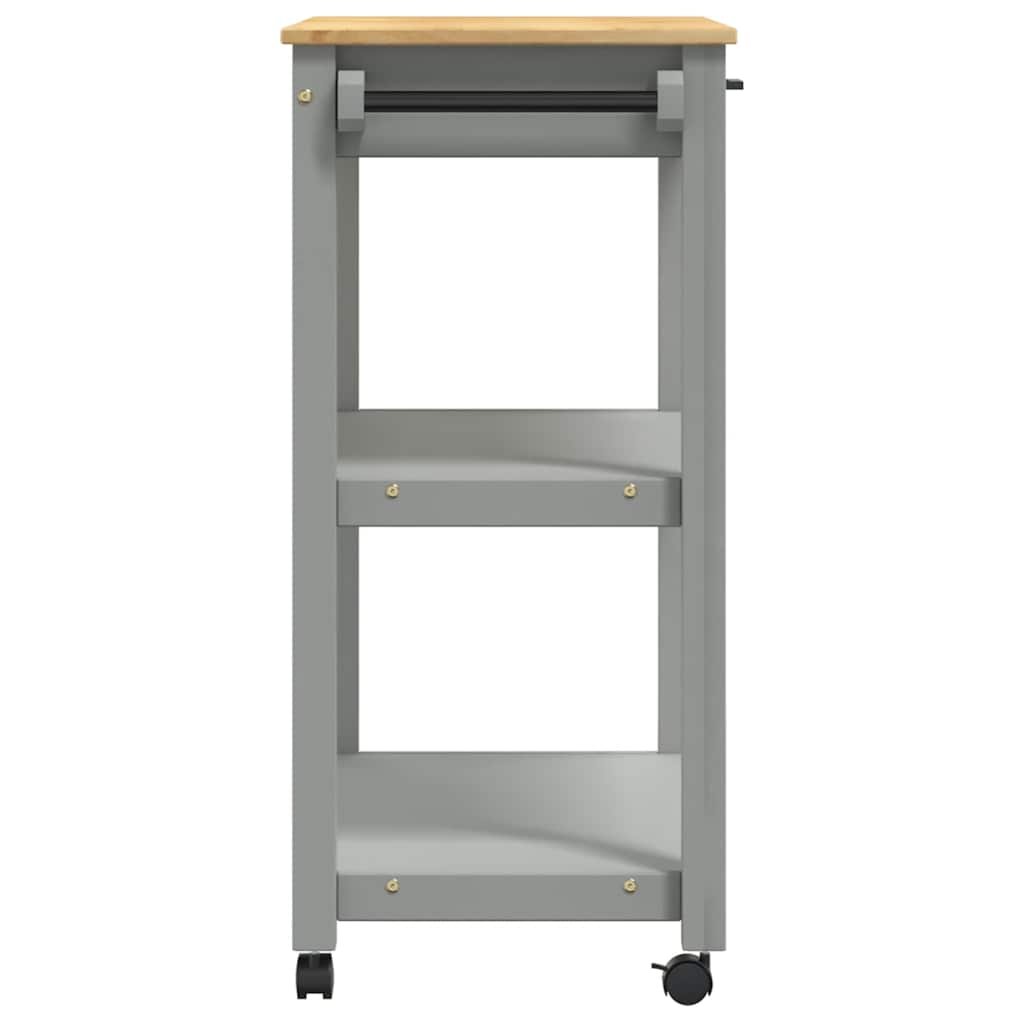 Kitchen Trolley MONZA Solid Wood Pine Grey 84 x 40 x 88.5 cm
