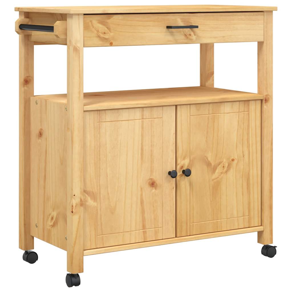 Kitchen Trolley "MONZA" 60x40x88,5 cm Solid Wood Pine Brown 84 x 40 x 88.5 cm