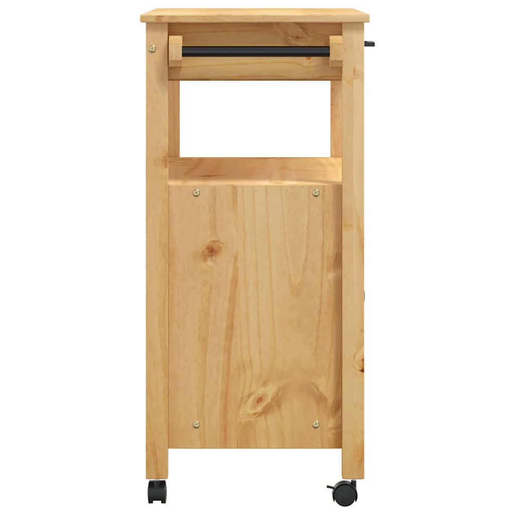Kitchen Trolley "MONZA" 60x40x88,5 cm Solid Wood Pine Brown 84 x 40 x 88.5 cm