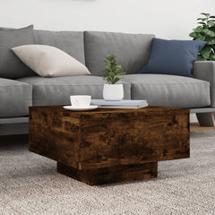 vidaXL Coffee Table with LED Lights Smoked Oak 55x55x31 cm 5