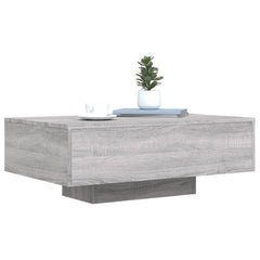 vidaXL Coffee Table with LED Lights Grey Sonoma 85x55x31 cm 5