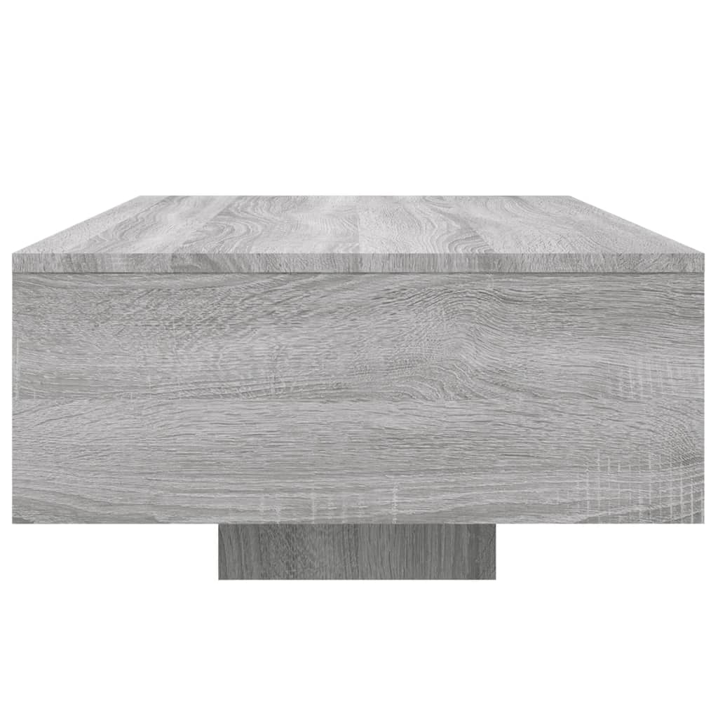 vidaXL Coffee Table with LED Lights Grey Sonoma 85x55x31 cm 6