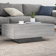 vidaXL Coffee Table with LED Lights Grey Sonoma 85x55x31 cm 1