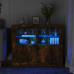 vidaXL Side Cabinet with LED Lights Engineered Wood