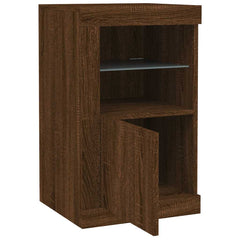 vidaXL Side Cabinet with LED Lights Brown Oak Engineered Wood 6