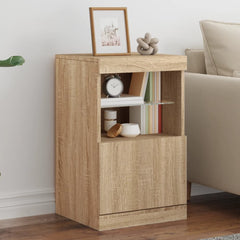 vidaXL Sideboard with LED Lights Sonoma Oak 41x37x67 cm 1