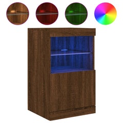 vidaXL Sideboard with LED Lights Brown Oak 41x37x67 cm 2