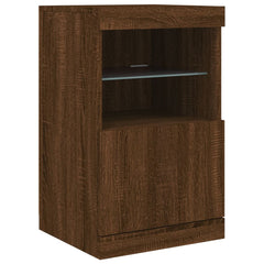 vidaXL Sideboard with LED Lights Brown Oak 41x37x67 cm 3