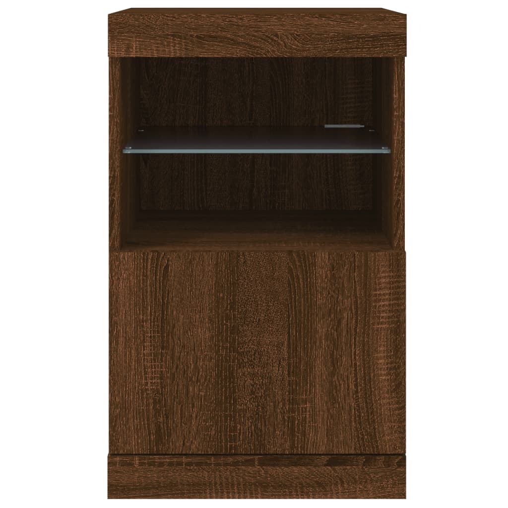 vidaXL Sideboard with LED Lights Brown Oak 41x37x67 cm 6