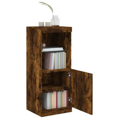 vidaXL Sideboard with LED Lights Smoked Oak 41x37x100 cm 4