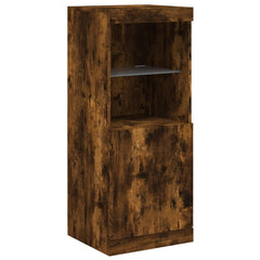 vidaXL Sideboard with LED Lights Smoked Oak 41x37x100 cm 5