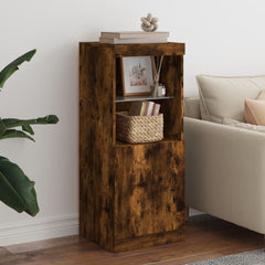 vidaXL Sideboard with LED Lights Smoked Oak 41x37x100 cm 1