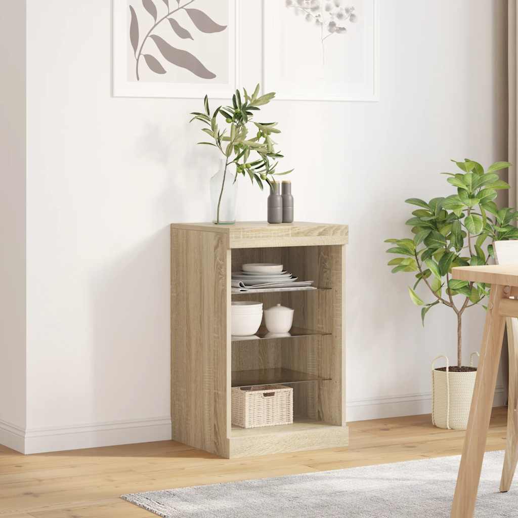 vidaXL Sideboard with LED Lights 41x37x67 cm