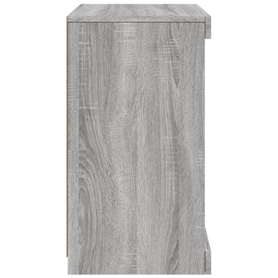 Sideboard with LED Lights Grey Sonoma 41x37x67 cm