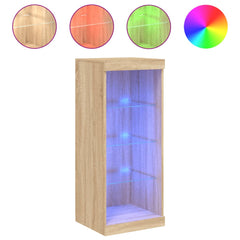 Sideboard with LED Lights 41x37x100 cm Sonoma oak