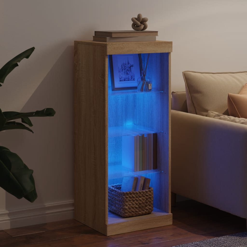 Sideboard with LED Lights 41x37x100 cm Sonoma oak
