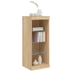 vidaXL Sideboard with LED Lights Sonoma Oak 41x37x100 cm 4