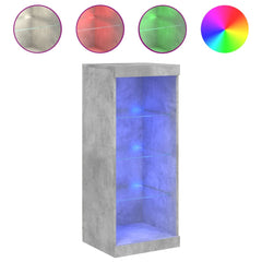 vidaXL Sideboard with LED Lights Concrete Grey 41x37x100 cm 2