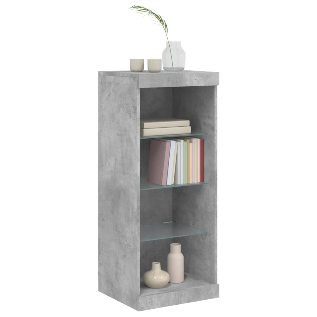 vidaXL Sideboard with LED Lights Concrete Grey 41x37x100 cm 4