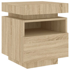 vidaXL Bedside Cabinets with LED Lights 2 pcs Sonoma Oak 40x39x48,5 cm 5