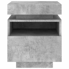 vidaXL Bedside Cabinet with LED Lights Concrete Grey 40x39x48,5 cm 6