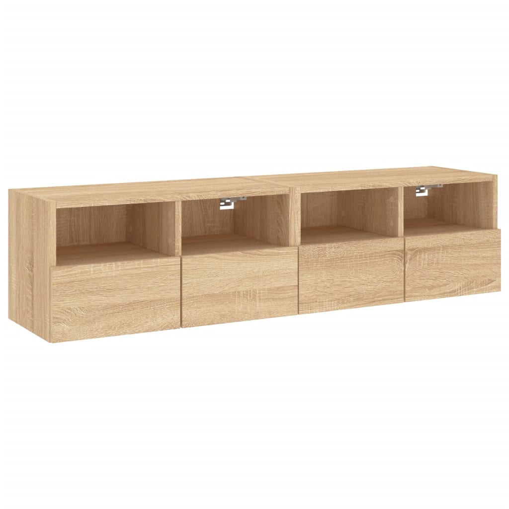 vidaXL TV Wall Cabinets 2 pcs Sonoma Oak 60x30x30 cm Engineered Wood 2