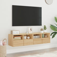 vidaXL TV Wall Cabinets 2 pcs Sonoma Oak 60x30x30 cm Engineered Wood 3