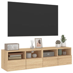 vidaXL TV Wall Cabinets 2 pcs Sonoma Oak 60x30x30 cm Engineered Wood 6