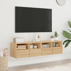 vidaXL TV Wall Cabinets 2 pcs Sonoma Oak 60x30x30 cm Engineered Wood 1