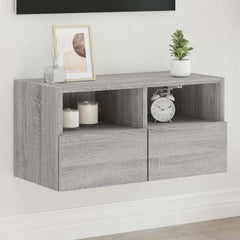 vidaXL TV Wall Cabinet Grey Sonoma 60x30x30 cm Engineered Wood 1
