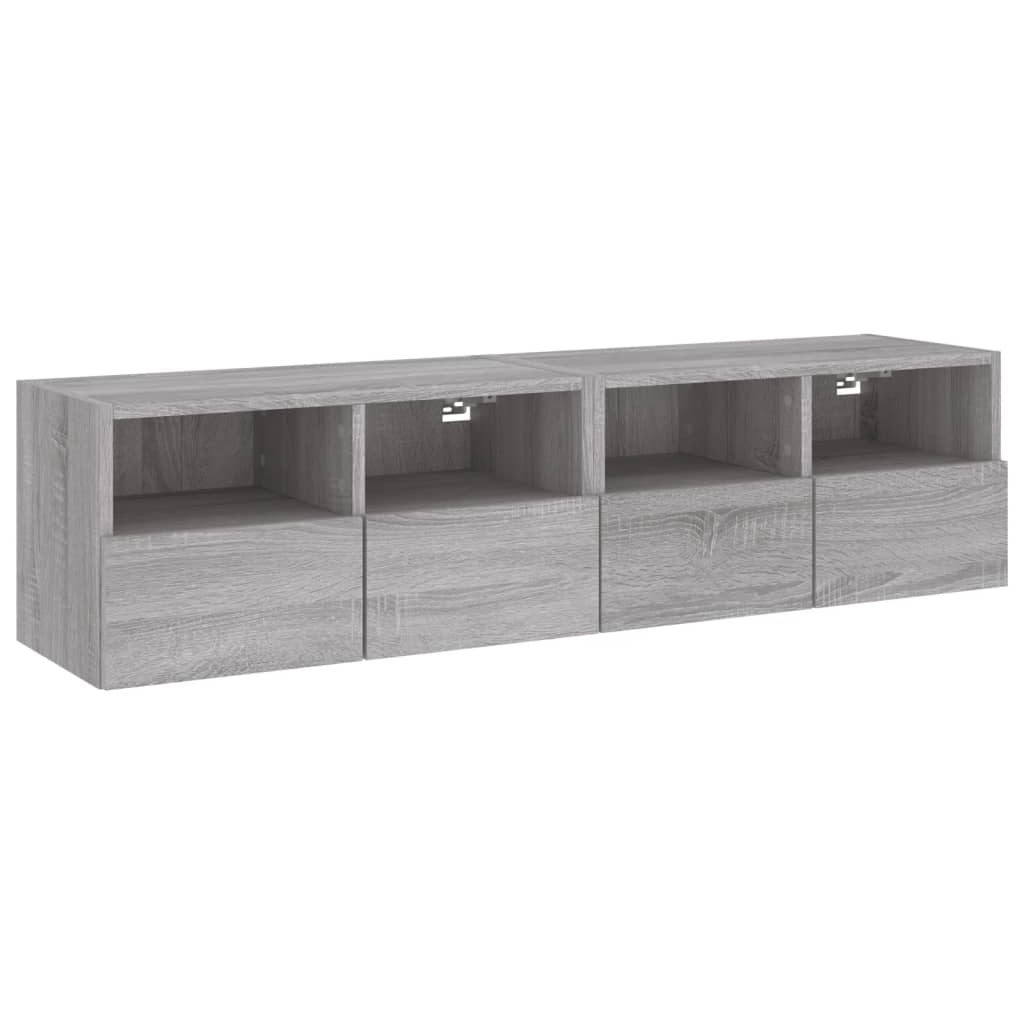 vidaXL TV Wall Cabinets 2 pcs Grey Sonoma 60x30x30 cm Engineered Wood 2