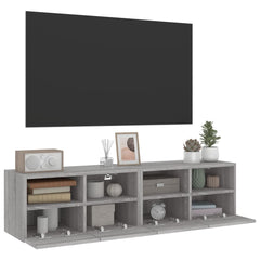 vidaXL TV Wall Cabinets 2 pcs Grey Sonoma 60x30x30 cm Engineered Wood 5