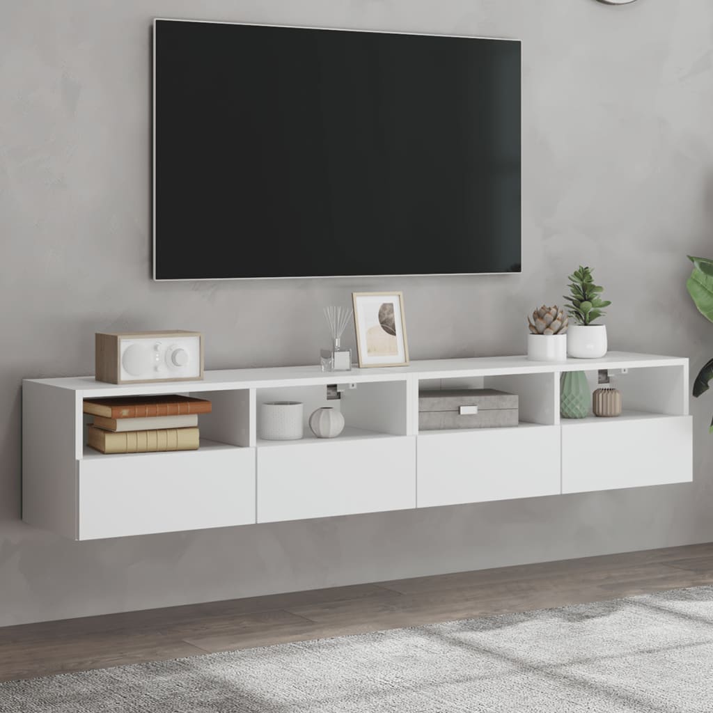vidaXL TV Wall Cabinets 80x30x30 cm Engineered Wood 2 pcs
