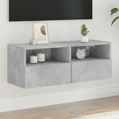 vidaXL TV Wall Cabinet Concrete Grey 80x30x30 cm Engineered Wood 1