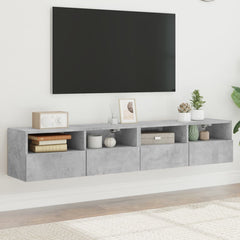 vidaXL TV Wall Cabinets 80x30x30 cm Engineered Wood 2 pcs