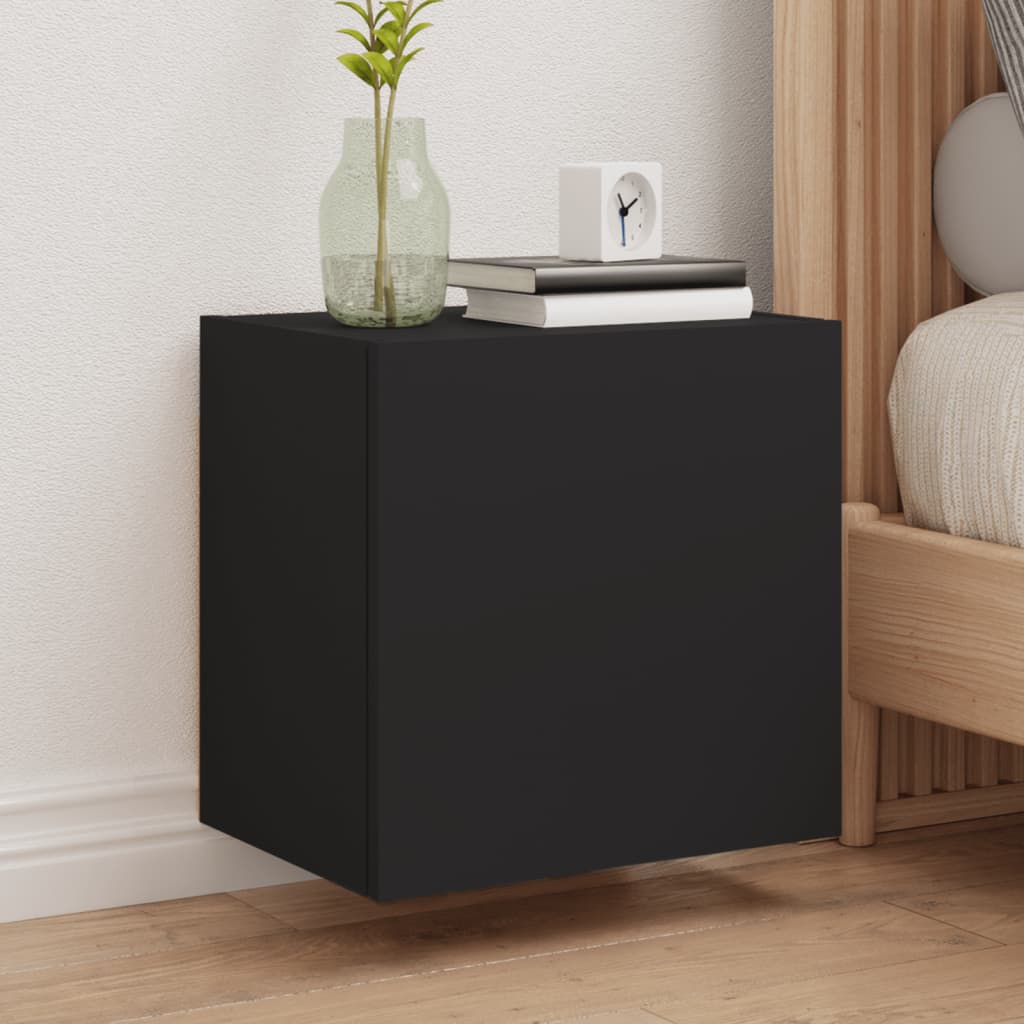 vidaXL TV Wall Cabinets 2 pcs Black 40.5x30x40 cm Engineered Wood 1