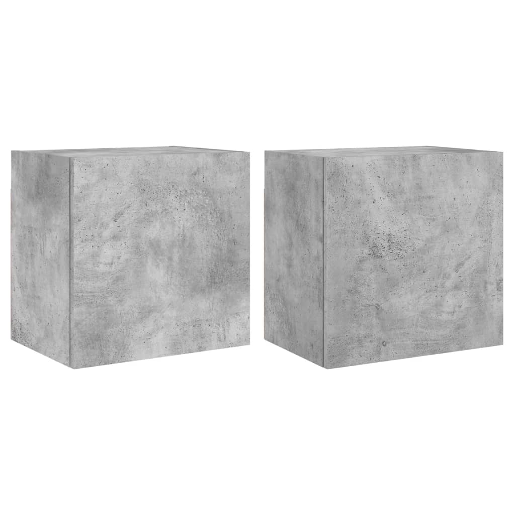 vidaXL TV Wall Cabinets 2 pcs Concrete Grey 40.5x30x40 cm Engineered Wood 2