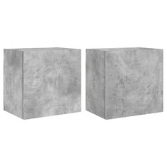 vidaXL TV Wall Cabinets 2 pcs Concrete Grey 40.5x30x40 cm Engineered Wood 2