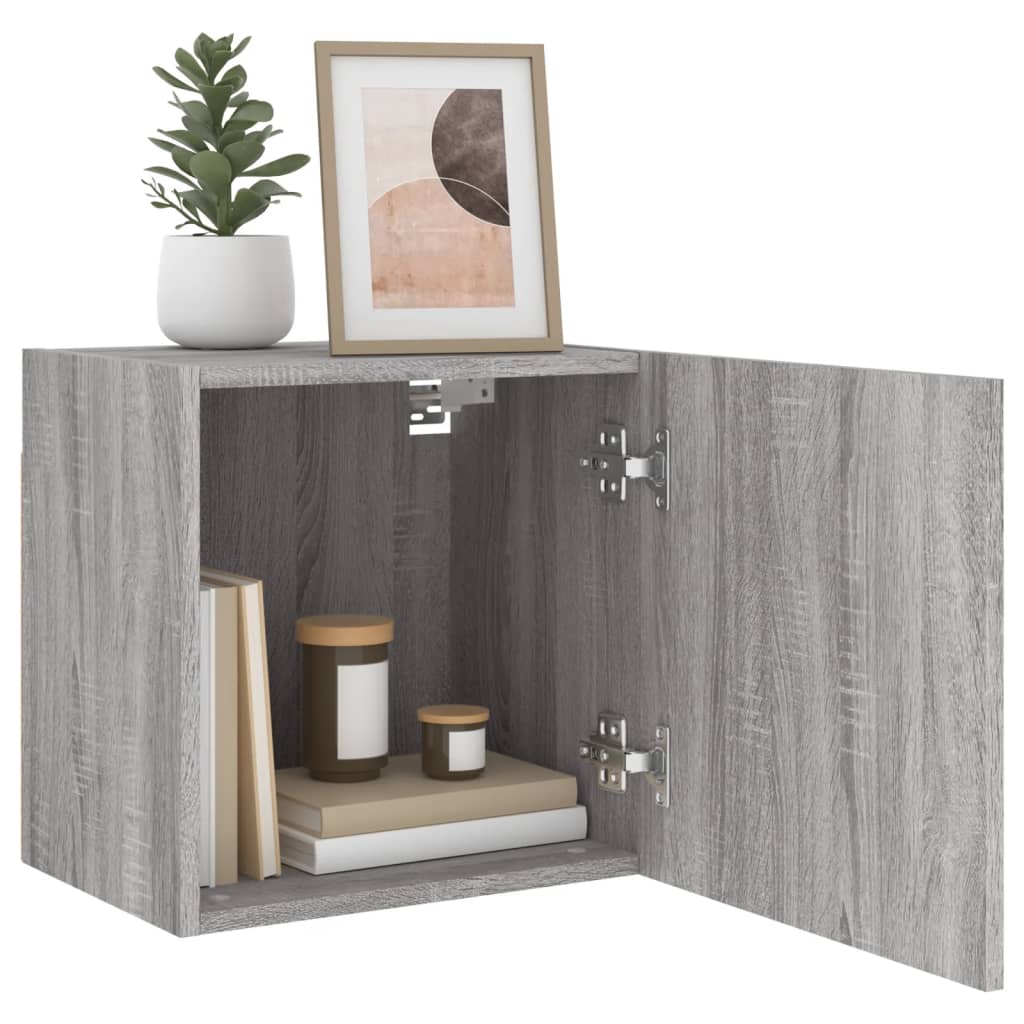 vidaXL TV Wall Cabinets 2 pcs Grey Sonoma 40.5x30x40 cm Engineered Wood 5