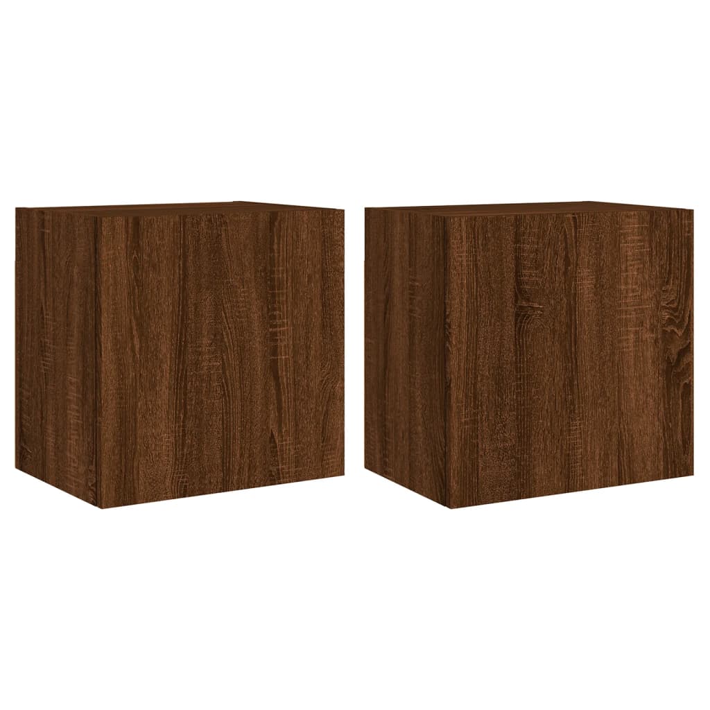 vidaXL TV Wall Cabinets 2 pcs Brown Oak 40.5x30x40 cm Engineered Wood 2
