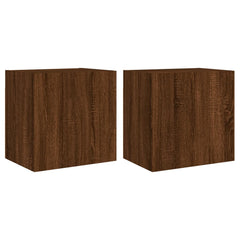 vidaXL TV Wall Cabinets 2 pcs Brown Oak 40.5x30x40 cm Engineered Wood 2