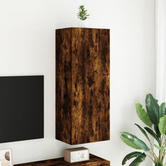 vidaXL TV Wall Cabinet Smoked Oak 40.5x30x102 cm Engineered Wood 3