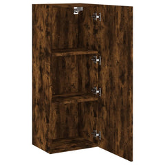 vidaXL TV Wall Cabinet Smoked Oak 40.5x30x102 cm Engineered Wood 6
