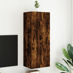 vidaXL TV Wall Cabinet Smoked Oak 40.5x30x102 cm Engineered Wood 1