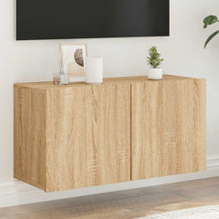 vidaXL TV Cabinet Wall-mounted Sonoma Oak 80x30x41 cm 1