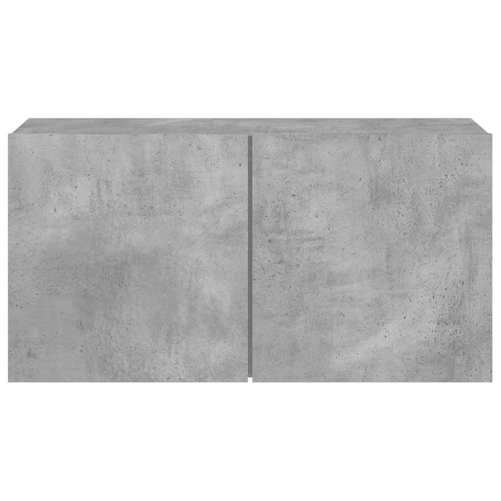 vidaXL TV Cabinet Wall-mounted Concrete Grey 80x30x41 cm 6