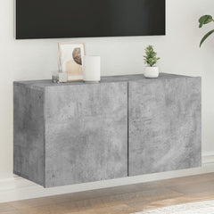 vidaXL TV Cabinet Wall-mounted Concrete Grey 80x30x41 cm 1