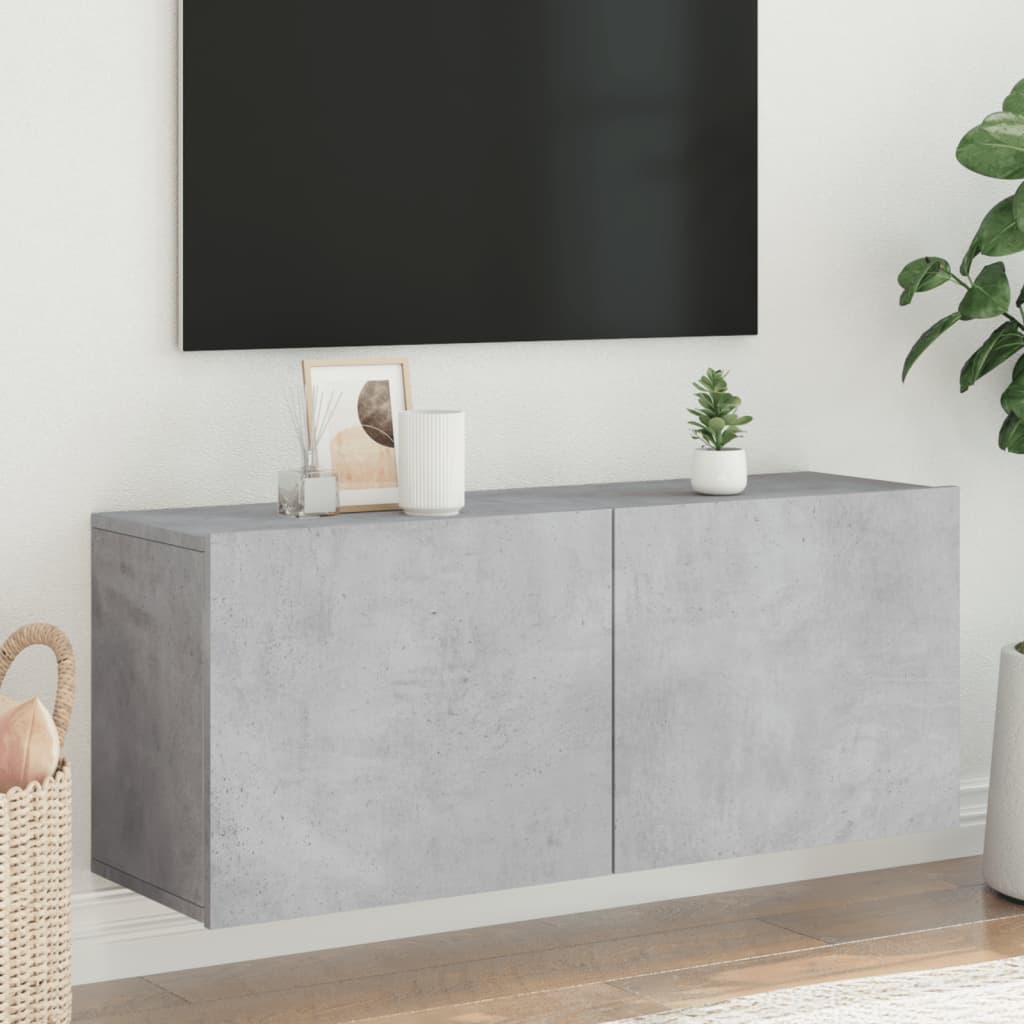 TV Cabinet Wall-mounted 100x30x41 cm Concrete grey