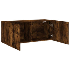 vidaXL TV Cabinet Wall-mounted Smoked Oak 100x30x41 cm 5