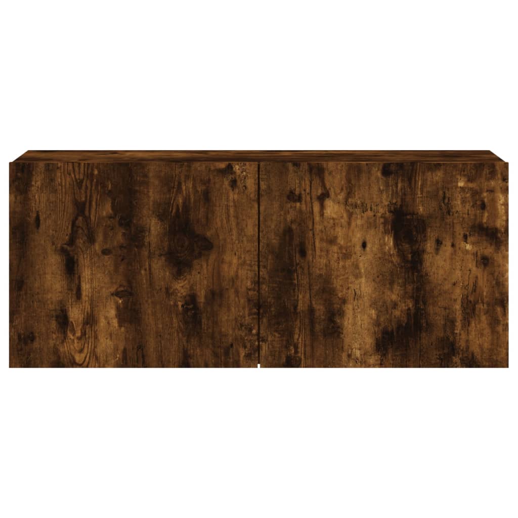 vidaXL TV Cabinet Wall-mounted Smoked Oak 100x30x41 cm 6